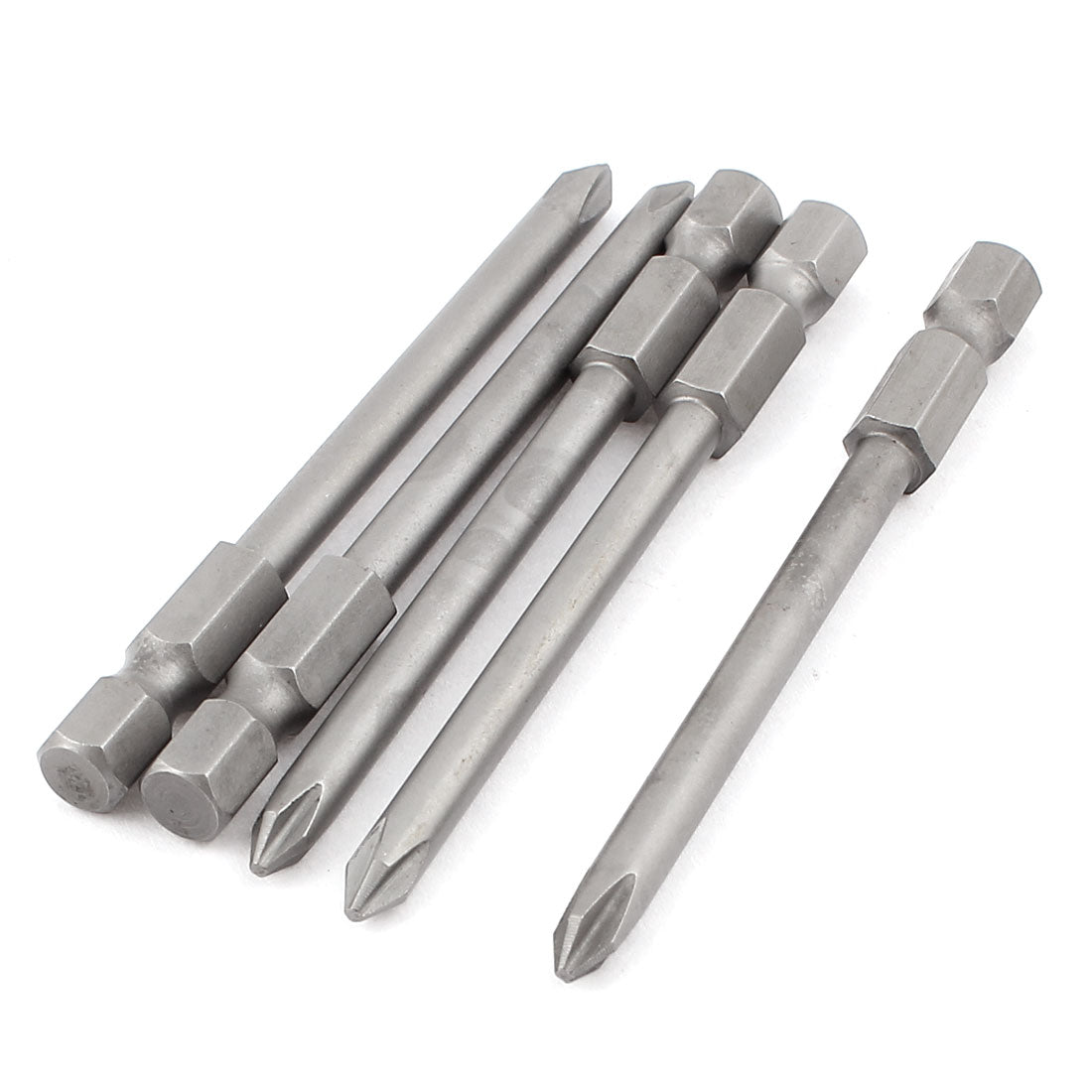 Uxcell Uxcell 5pcs 1/4" Hex Shank 2.5mm PH1 Magnetic Phillips Crosshead Screwdriver Bits 100mm