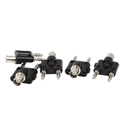 Harfington Uxcell 5PCS BNC Female to Dual Stacking Banana Male Connectors Adapter