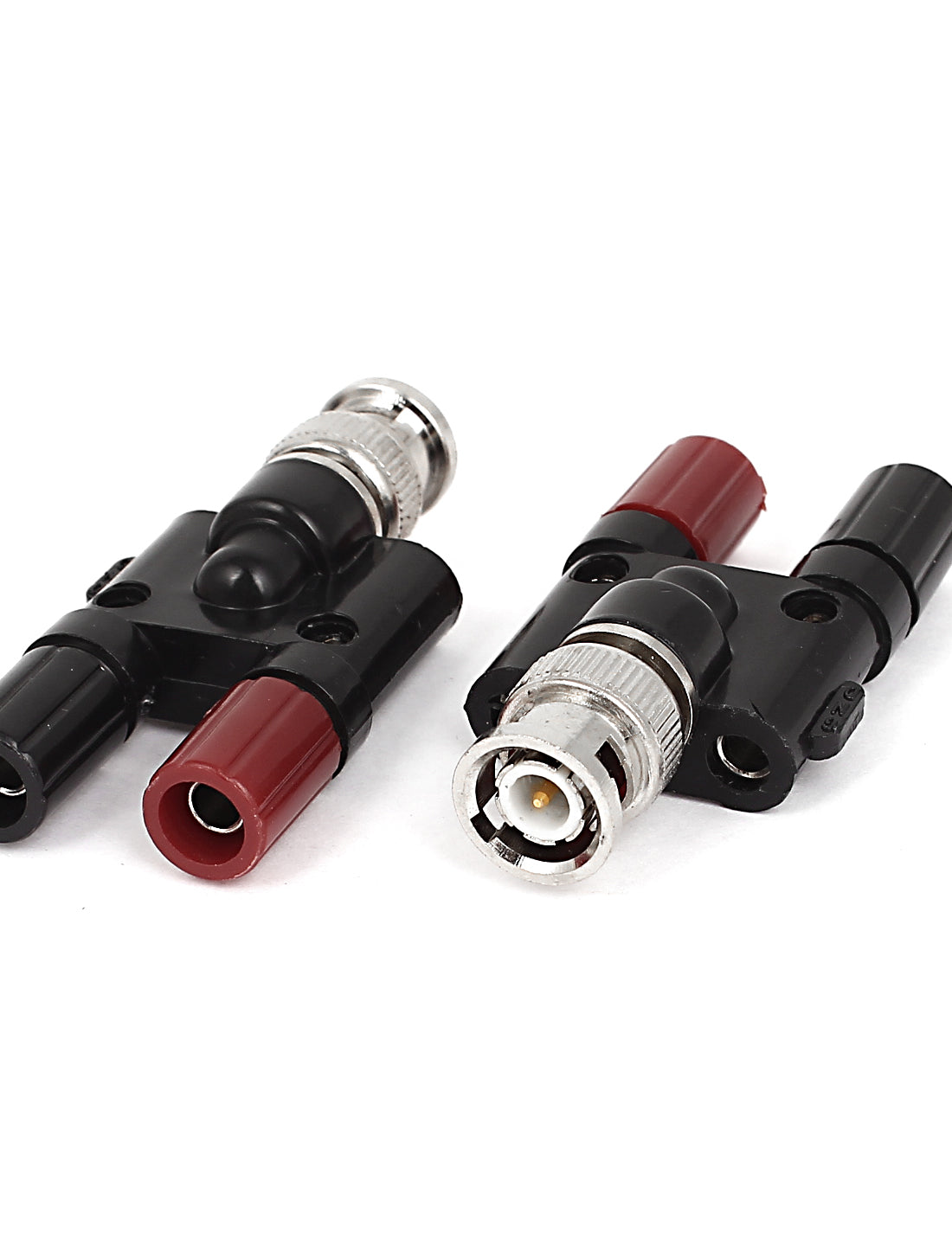uxcell Uxcell 5pcs BNC Male to Two Dual Banana Female Jack Coaxial Connector Adapter