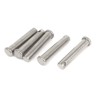 Harfington Uxcell M8 x 40mm Flat Head 304 Stainless Steel Round Clevis Pins 5 Pcs