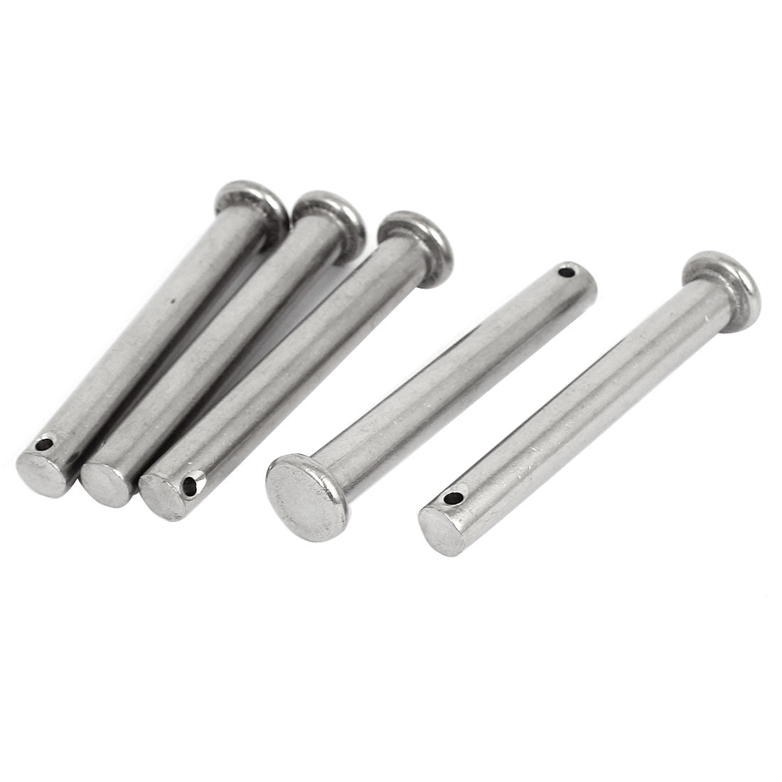 uxcell Uxcell M8x60mm Flat Head 304 Stainless Steel Round Clevis Pins 5pcs