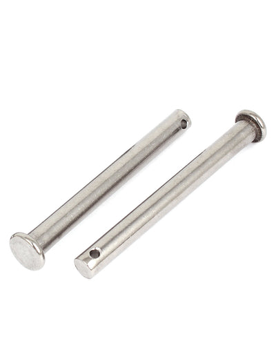 Harfington Uxcell M8 x 80mm Flat Head Stainless Steel Round Clevis Pins 5 Pieces
