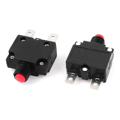 uxcell Uxcell 2pcs AC125/250V 15A Push Reset Button Circuit Breaker Thermal Overload Protector