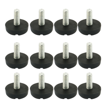 uxcell Uxcell 12pcs M6 x 20mm Male Thread Adjustable Screw on Furniture Levelling Foot Glide Mounts Protector
