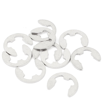 Harfington Uxcell 10pcs 304 Stainless Steel Fastener External Retaining Ring E-Clip Circlip 8mm