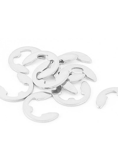 Harfington Uxcell 10pcs 304 Stainless Steel Fastener External Retaining Ring E-Clip Circlip 7mm