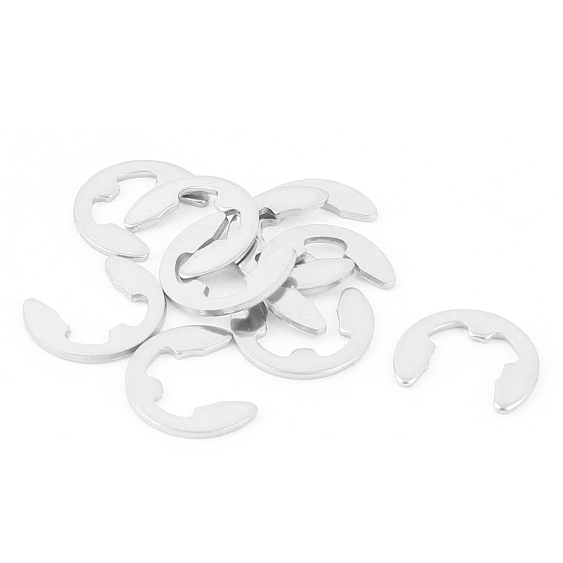uxcell Uxcell 10pcs 304 Stainless Steel Fastener External Retaining Ring E-Clip Circlip 7mm