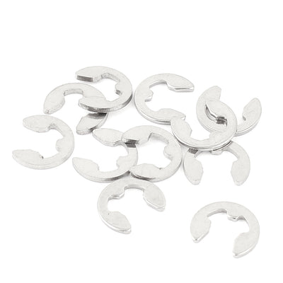 Harfington Uxcell 10pcs 304 Stainless Steel Fastener External Retaining Ring E-Clip Circlip 4mm