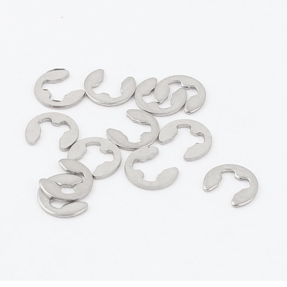 uxcell Uxcell 10pcs 304 Stainless Steel Fastener External Retaining Ring E-Clip Circlip 3mm