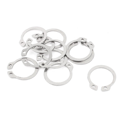 Harfington Uxcell 10pcs 304 Stainless Steel External Circlip Retaining Shaft Snap Rings 19mm