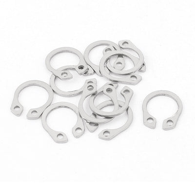 Harfington Uxcell 10pcs 304 Stainless Steel External Circlip Retaining Shaft Snap Rings 10mm
