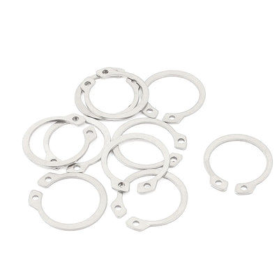 Harfington Uxcell 10pcs 304 Stainless Steel External Circlip Retaining Shaft Snap Rings 21mm