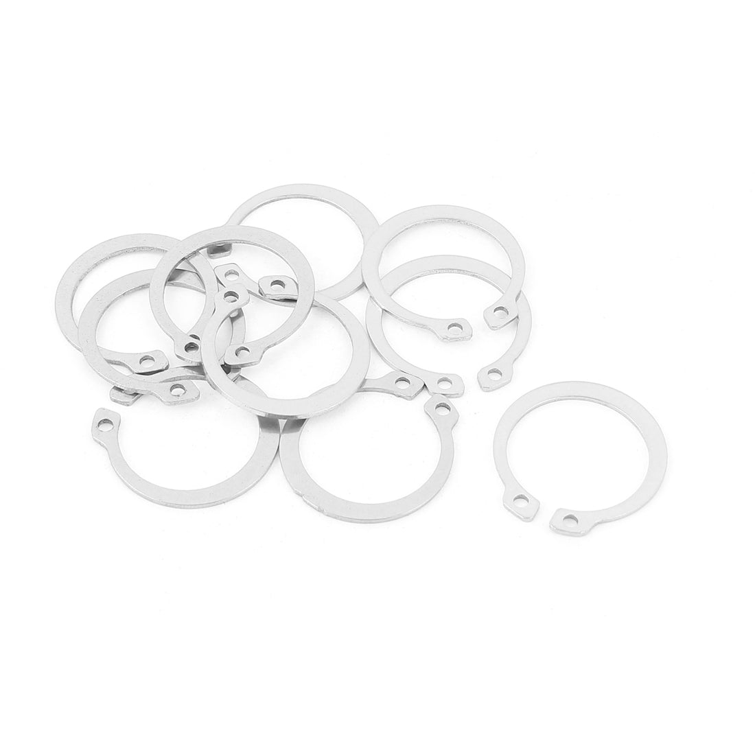 uxcell Uxcell 10pcs 304 Stainless Steel External Circlip Retaining Shaft Snap Rings 25mm