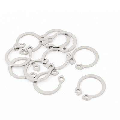 Harfington Uxcell 10pcs 304 Stainless Steel External Circlip Retaining Shaft Snap Rings 14mm