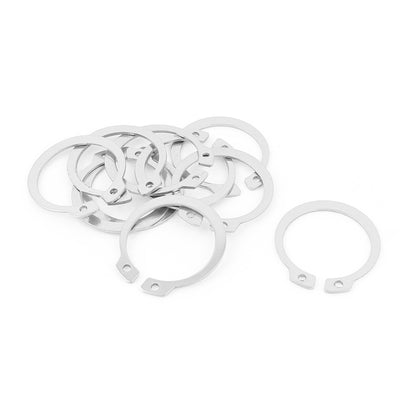 Harfington Uxcell 10pcs 304 Stainless Steel External Circlip Retaining Shaft Snap Rings 30mm