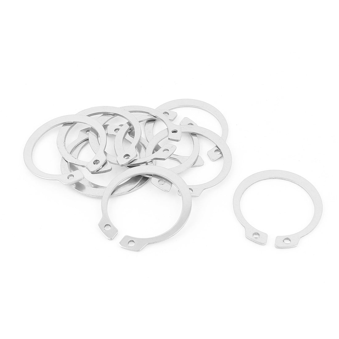 uxcell Uxcell 10pcs 304 Stainless Steel External Circlip Retaining Shaft Snap Rings 30mm