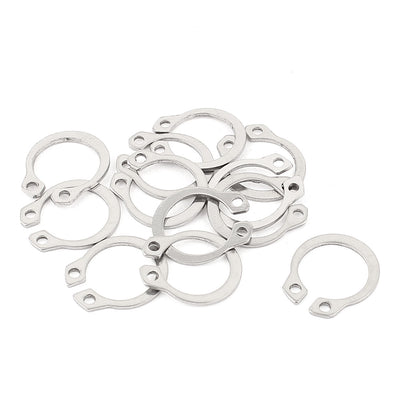 Harfington Uxcell 10pcs 304 Stainless Steel External Circlip Retaining Shaft Snap Rings 13mm