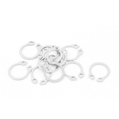 Harfington Uxcell 10pcs 304 Stainless Steel External Circlip Retaining Shaft Snap Rings 12mm