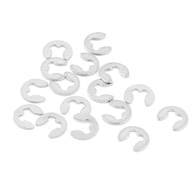 Harfington Uxcell 10pcs 304 Stainless Steel Fastener External Retaining Ring E-Clip Circlip 2mm