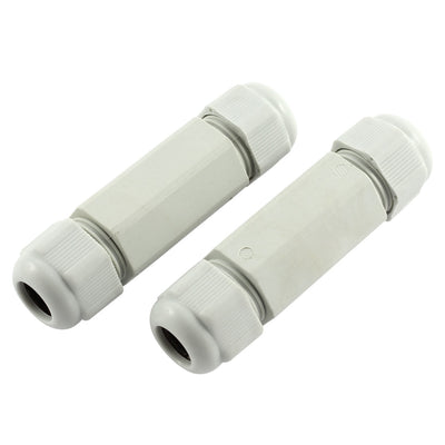 uxcell Uxcell 2Pcs PG13.5 Waterproof Cable Glands Connector White for 6-11mm Dia Wire