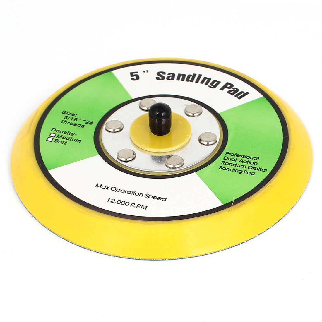 uxcell Uxcell 5" 125mm Dual Action Orbital Sanding Sand Disc Pad  24 Thread for Sander Grinder