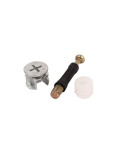Harfington Uxcell 20 Sets Furniture Panel Connector Cam Fittings + Dowels + Pre-inserted Nuts