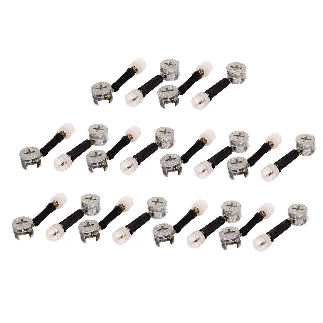 uxcell Uxcell 20 Sets Furniture Panel Connector Cam Fittings + Dowels + Pre-inserted Nuts