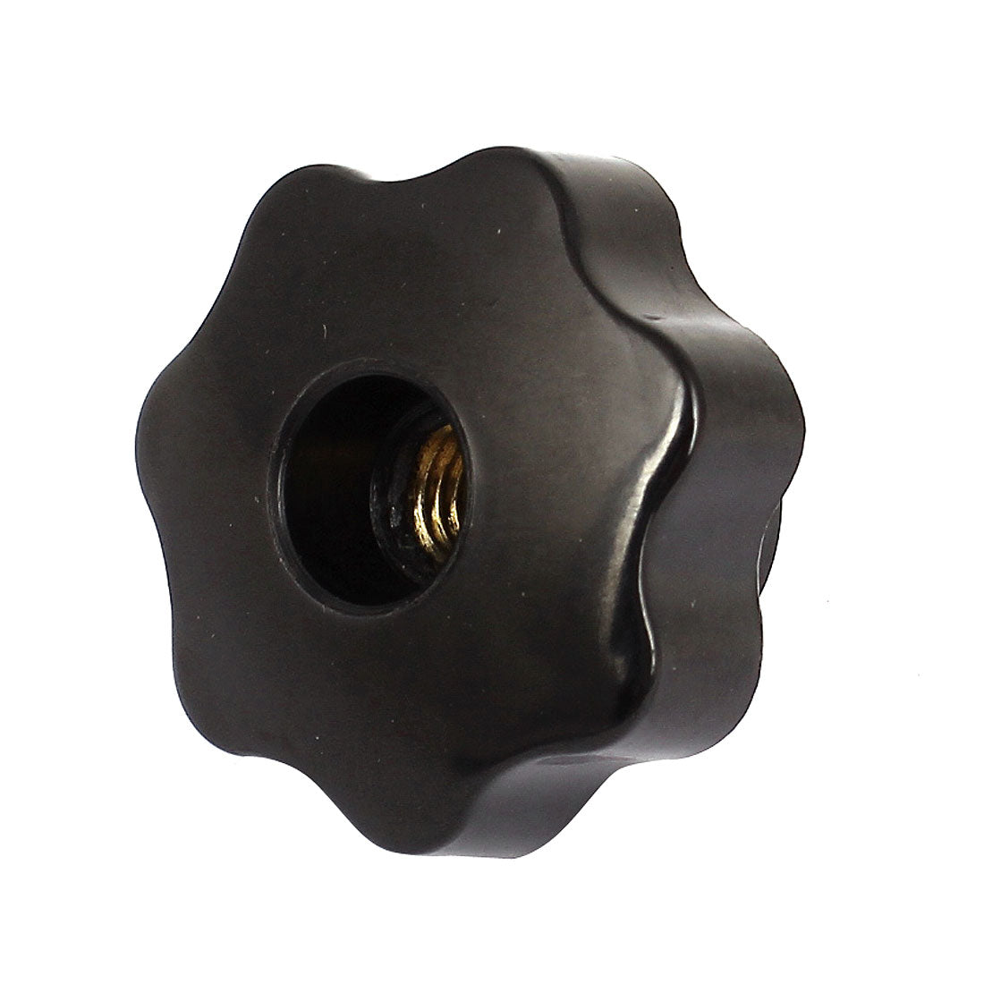 uxcell Uxcell M10 x 40mm Plastic Through Hole Star Head Clamping Knob Black