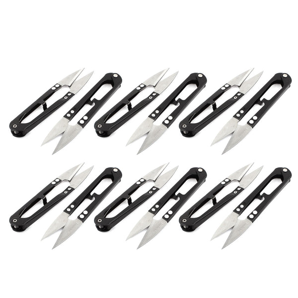 2-Pack Spring-Loaded Thread Cutters - U-Shaped Yarn & Fishing Line Scissors