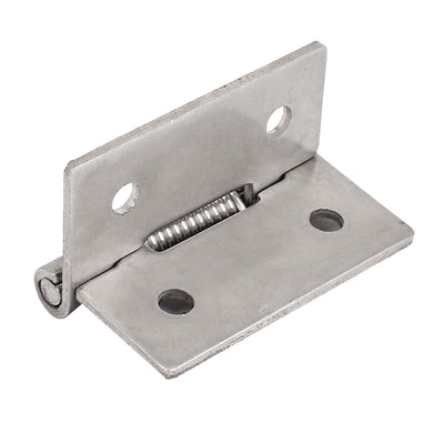 Harfington Uxcell Stainless Steel Spring Loaded Window Cabinet Door Hinge Silver Tone