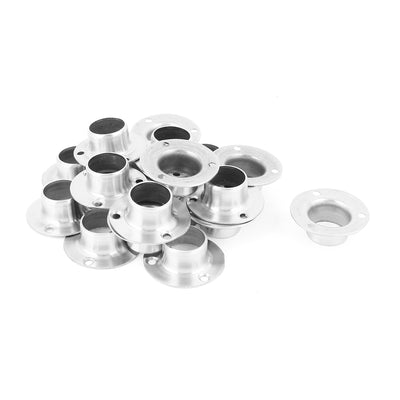 Harfington Uxcell 20pcs 22mm Stainless Steel Wardrobe Hanging Rail Rod Sockets End Support Bracket