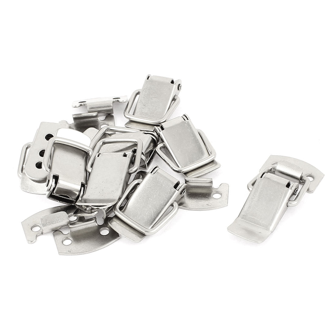 uxcell Uxcell 8 Pcs Silver Tone Toggle Latch Catch Set for Case Boxes Trunk Tool Box Suitcase