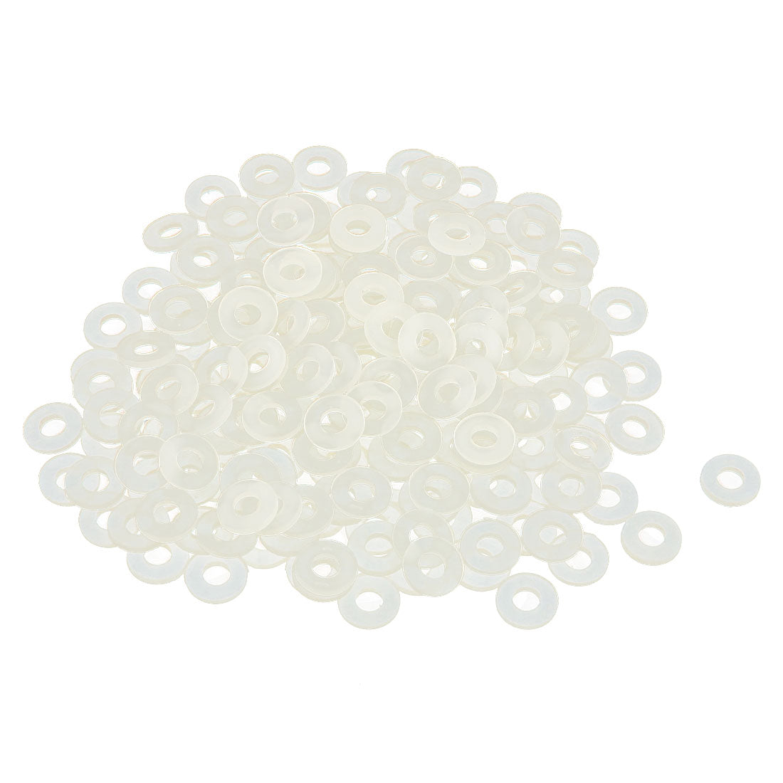 uxcell Uxcell Nylon Insulation Flat Spacer Washers Gasket Rings, Clear, Pack of 200