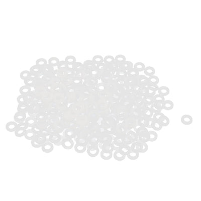Harfington Uxcell Nylon Insulation Flat Spacer Washers Gasket Rings, Clear, Pack of 200