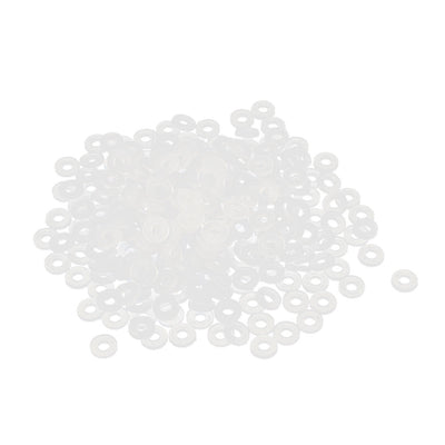 Harfington Uxcell Nylon Insulation Flat Spacer Washers Gasket Rings, Clear, Pack of 200