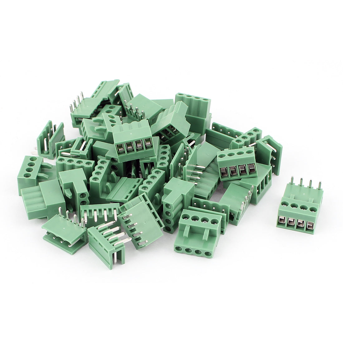 uxcell Uxcell 24 Pair 3.96mm Pitch 4way/pin Screw PCB Pluggable Terminal Block Connector