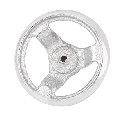 Harfington Uxcell 4" Dia Three Spoke Round Iron Hand Wheel Handwheel for Milling Machine Lathe
