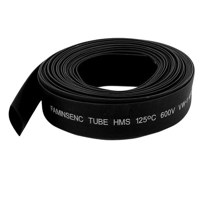 Harfington Uxcell Diameter 15mm Black Polyolefin Insulation Heat Shrink Tubing 8M Length