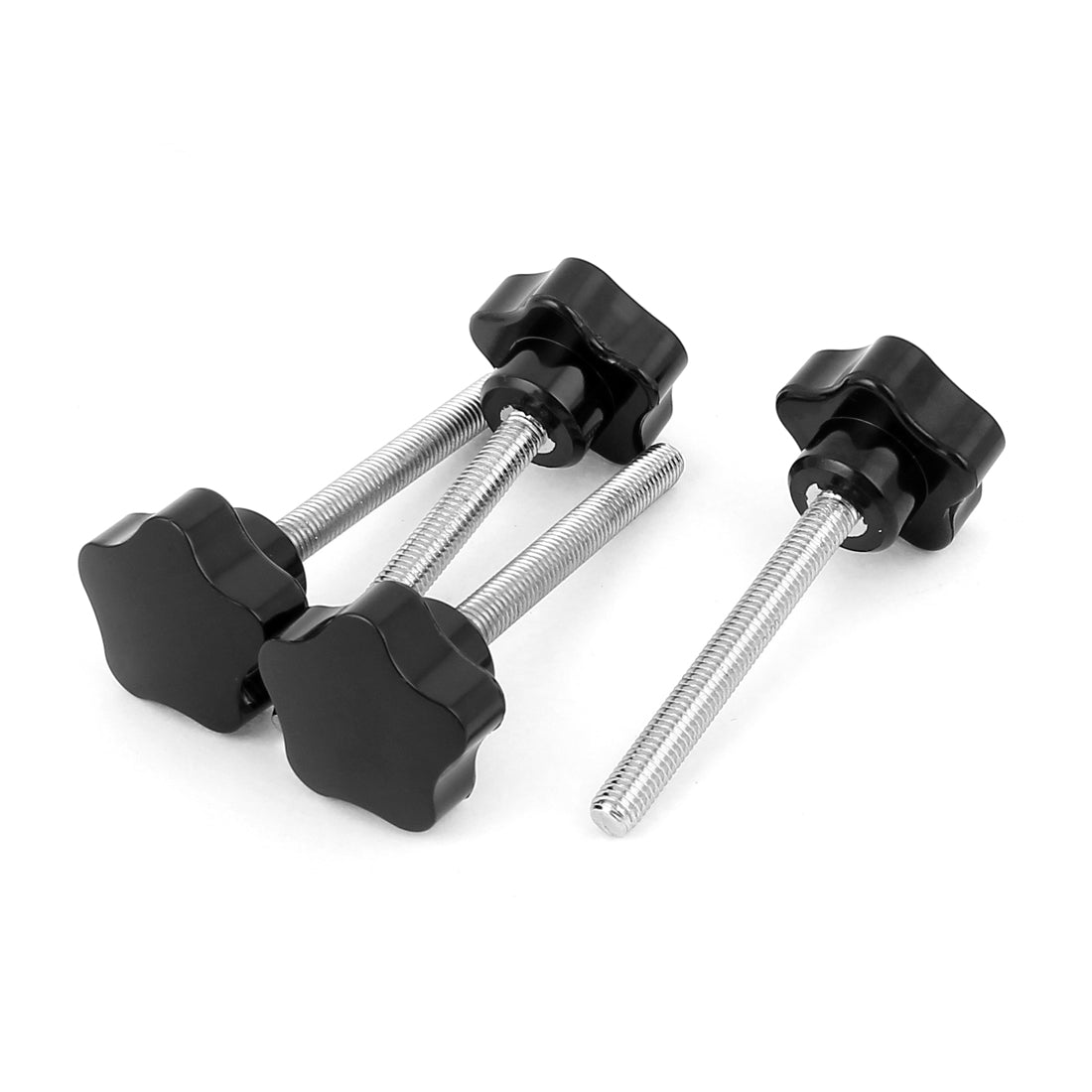 uxcell Uxcell 4 Pcs M8 x 70mm Male Thread 40mm Star Head Dia Screw On Type Clamping Knob
