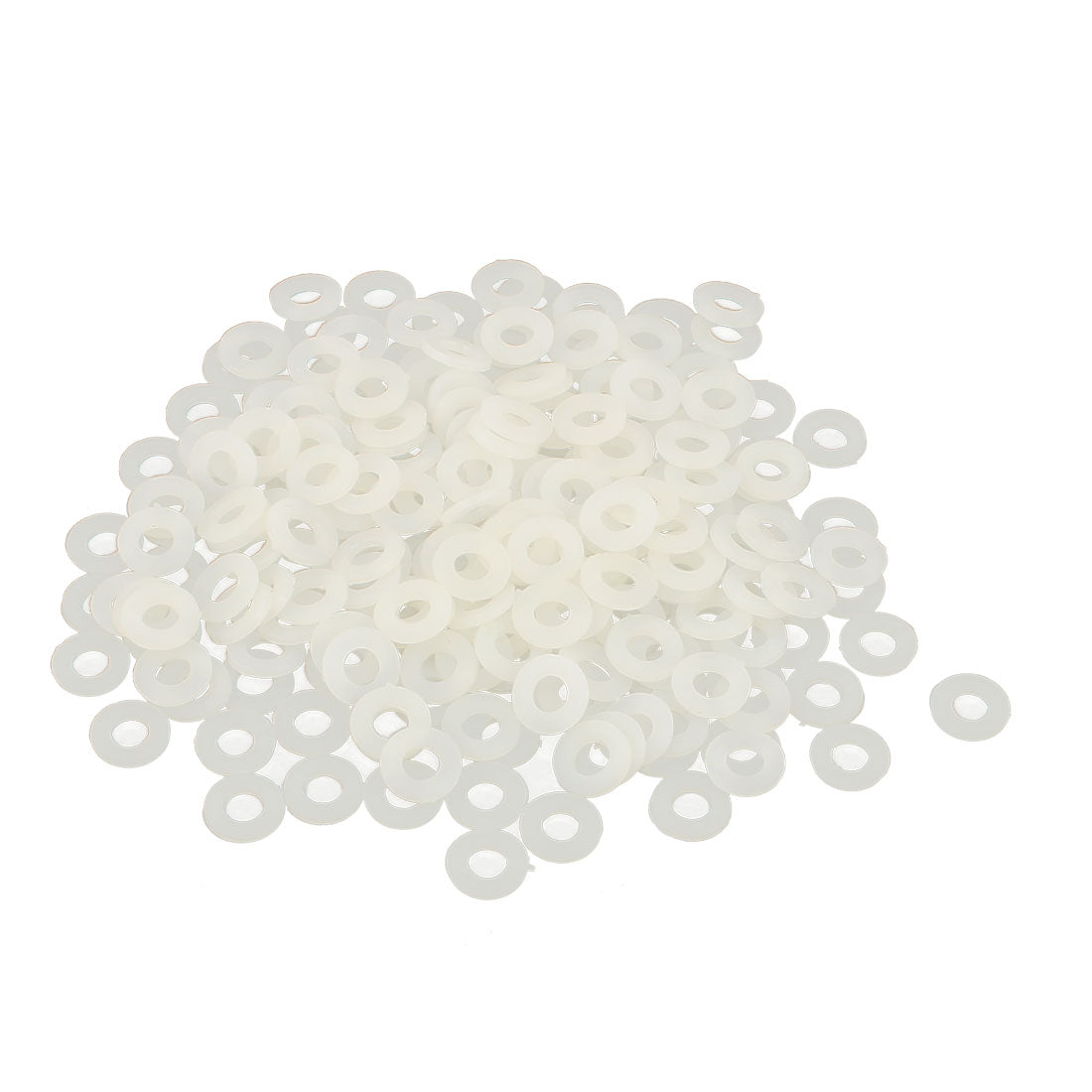 uxcell Uxcell Nylon Insulation Flat Spacer Washers Gasket Rings, Clear, Pack of 200