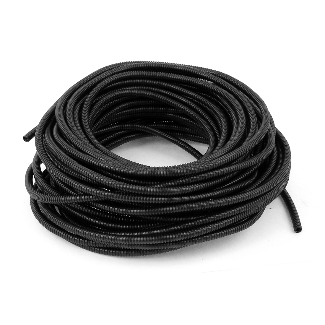 uxcell Uxcell 21 M 5 x 7 mm Plastic Flexible Corrugated Conduit Tube for Garden,Office Black