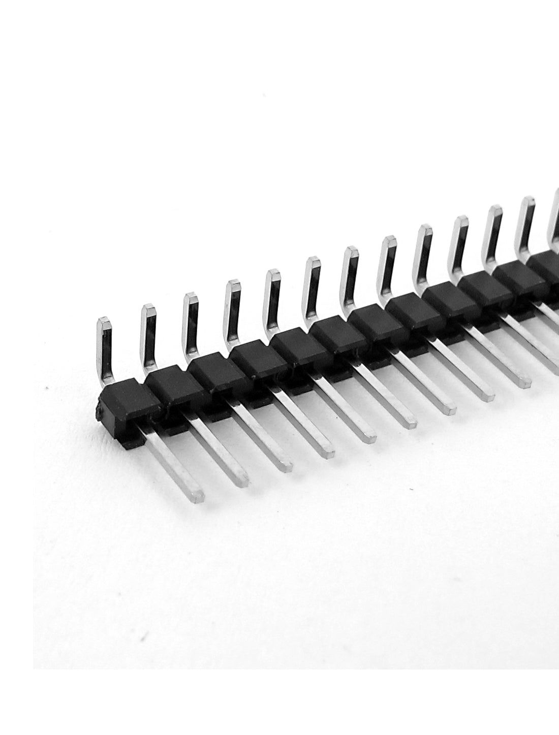 uxcell Uxcell 10pcs Right Angle 40-pin 2.54mm Male Header for Breadboard 1x40 Single Row