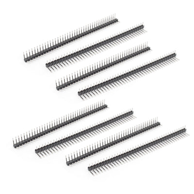 uxcell Uxcell 8pcs Right Angle 40-pin 2.0mm Male Pin Header for Breadboard 1x40 Single Row