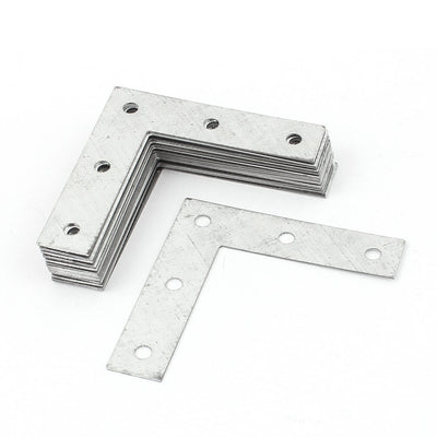 Harfington Uxcell 20pcs Metal Corner Braces L Type Flat Angle Brackets Plate Connector