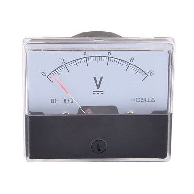 Harfington Uxcell DC 0-10V Class 2.5 Accuracy Rectangle Analog Panel Volt Meter Voltmeter Gauge