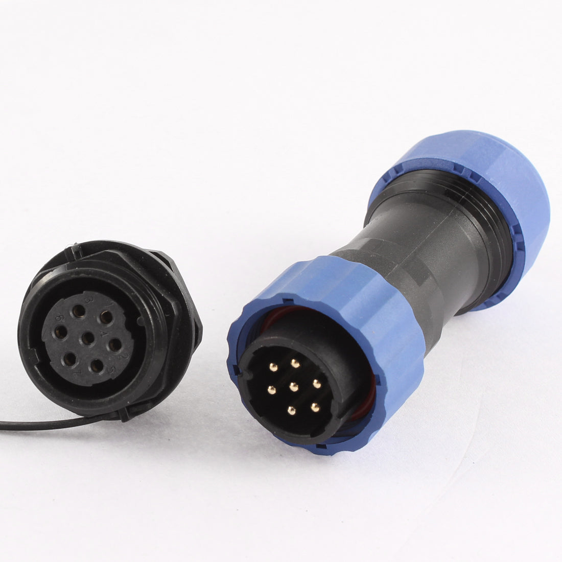 uxcell Uxcell SD20 20mm 7Pin 7P Waterproof Aviation Cable Connector Socket IP68