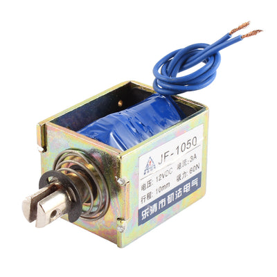 Harfington Uxcell DC 12V 10mm 60N Pull Push Type Intermittent Actuator Electromagnet Solenoid