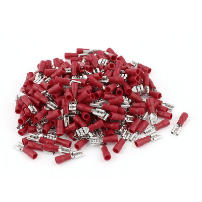 Harfington Uxcell 240pcs 125-187 A.W.G 22-16 Wire Female Spade Insulated Terminal Connector Red