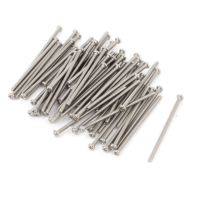 uxcell Uxcell M2 x 40mm 304 Stainless Steel Crosshead Phillips Round Head Screws Bolt 60pcs