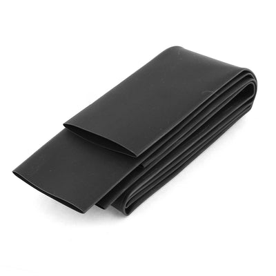 Harfington Uxcell 2pcs 35mm Dia 500mm Long Heat Shrink Tubing Electric Wire Wrap Sleeve Black